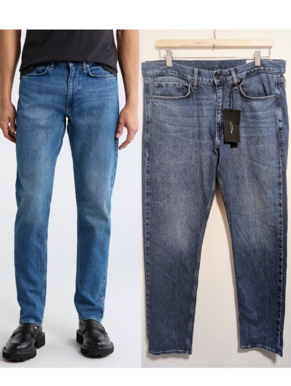 rag & bone | Fit 2 Slim Fit Jeans In Haverhill Medium Blue Wash (34x32)